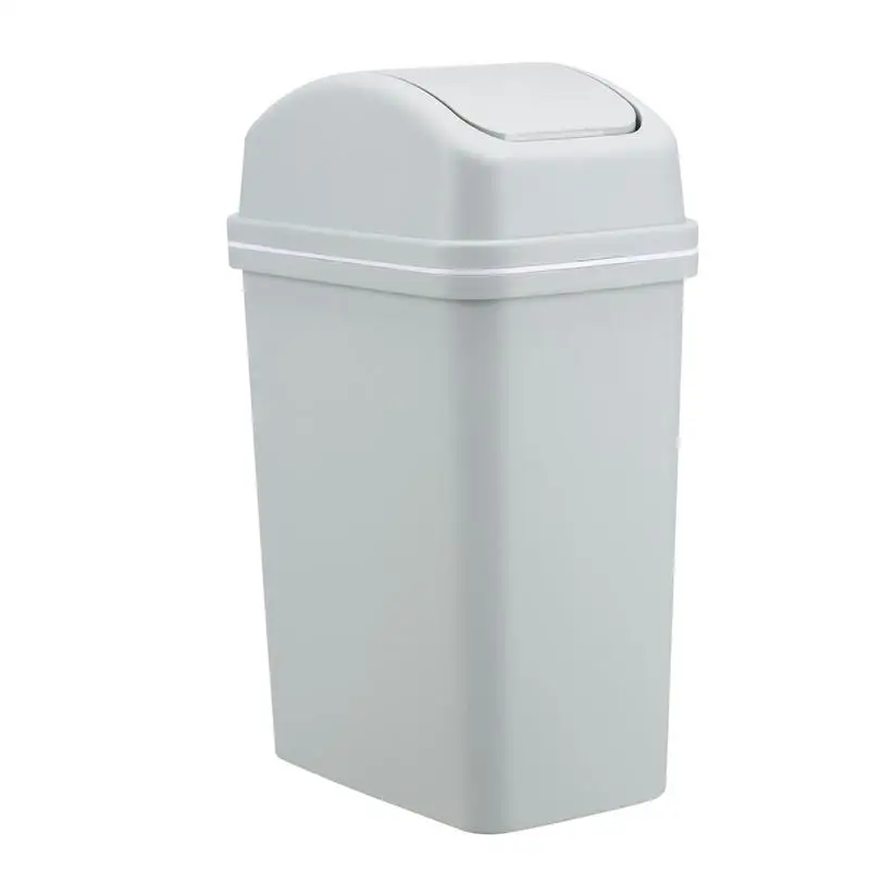 Garbage Can With Lid 10L Trash Bin With Swing Lid Thickened Kitchen Waste Basket Leak-Proof Bathroom Garbage Bin Bedroom Trash