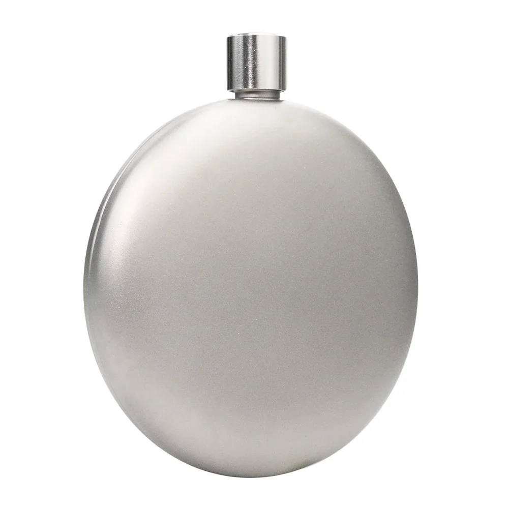 1PC Pure Titanium Hip Flasks Round Flat with Filter Wine Bottle Outdoor Camping Portable Creative Mini Kettle Metal Drinking Set image 4
