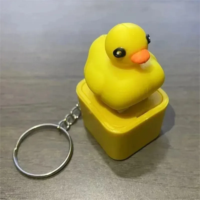 Quackey Fidget Toy That Quacks Quacking Duck Fidget Toy Keychain Stress Reliever Squeaky Anxiety Stress Relief Toy