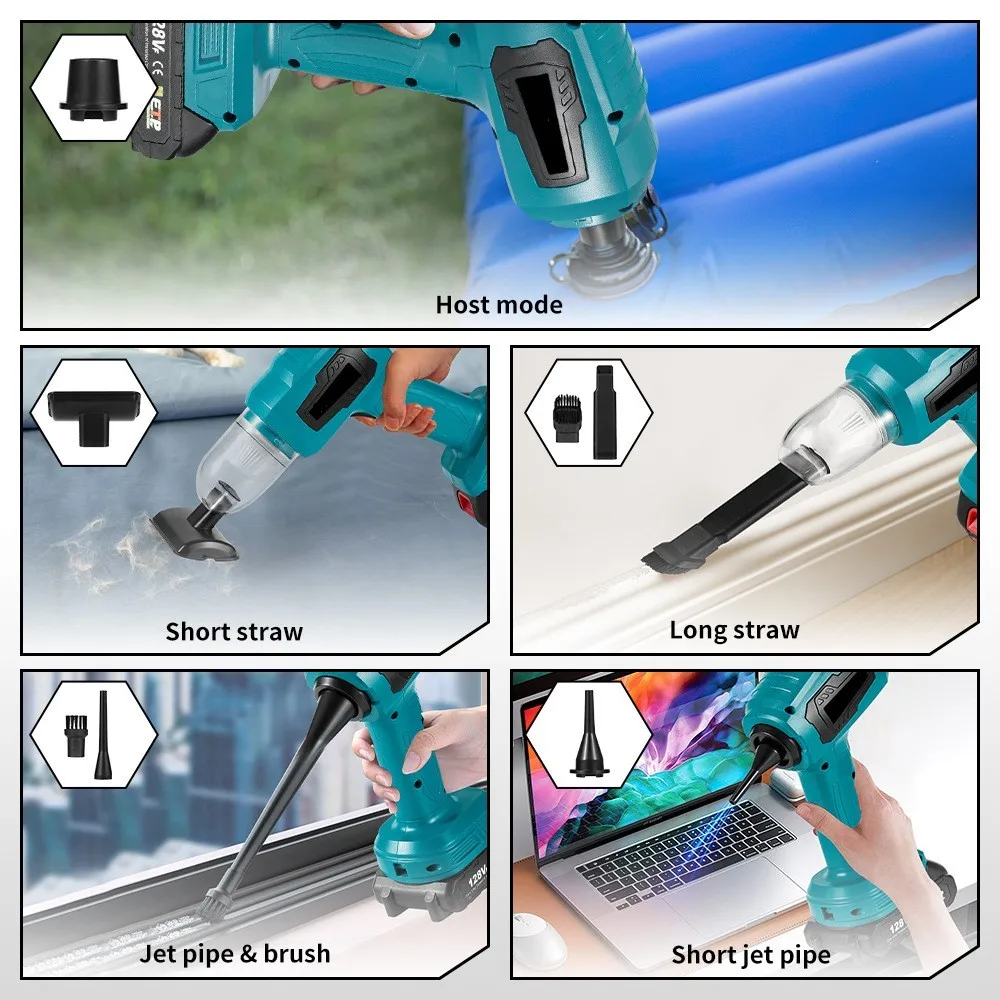 Mini aspirapolvere elettrico senza fili 500W strumenti di pulizia per interni per uso domestico ricaricabili per batteria Makita 18V