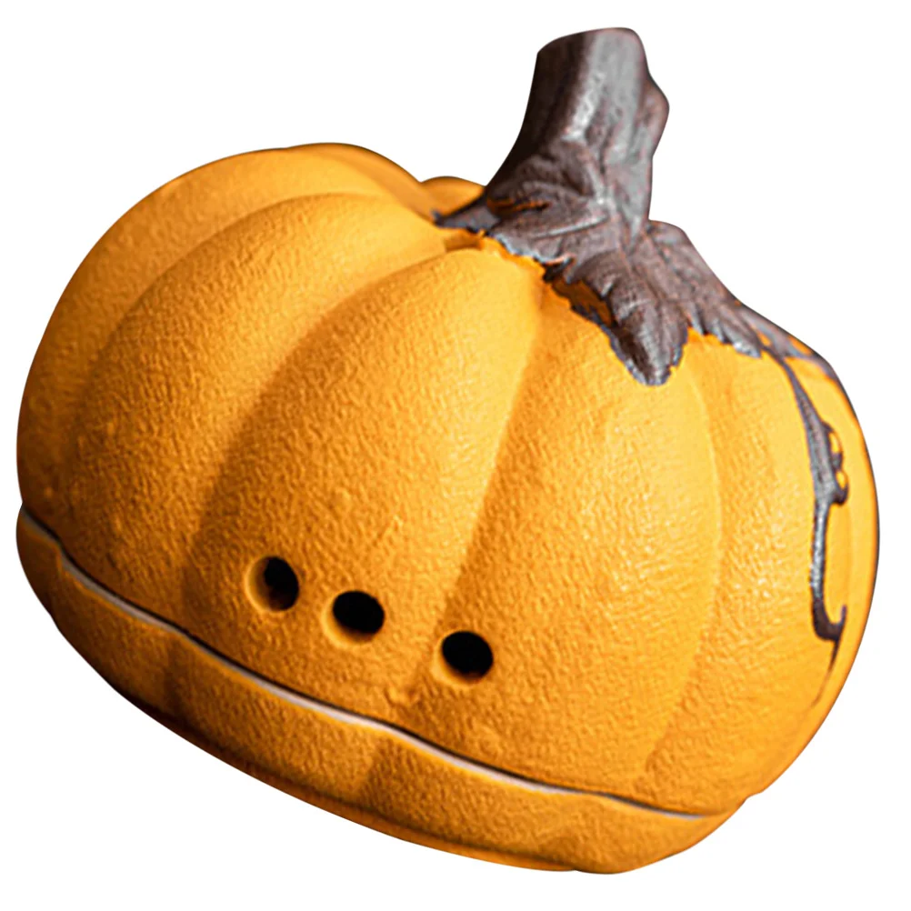 

Pumpkin Incense Burner Ceramic Desktop Incense Holder Decorative Home Office Yoga Room Aromatherapy Cone Holder