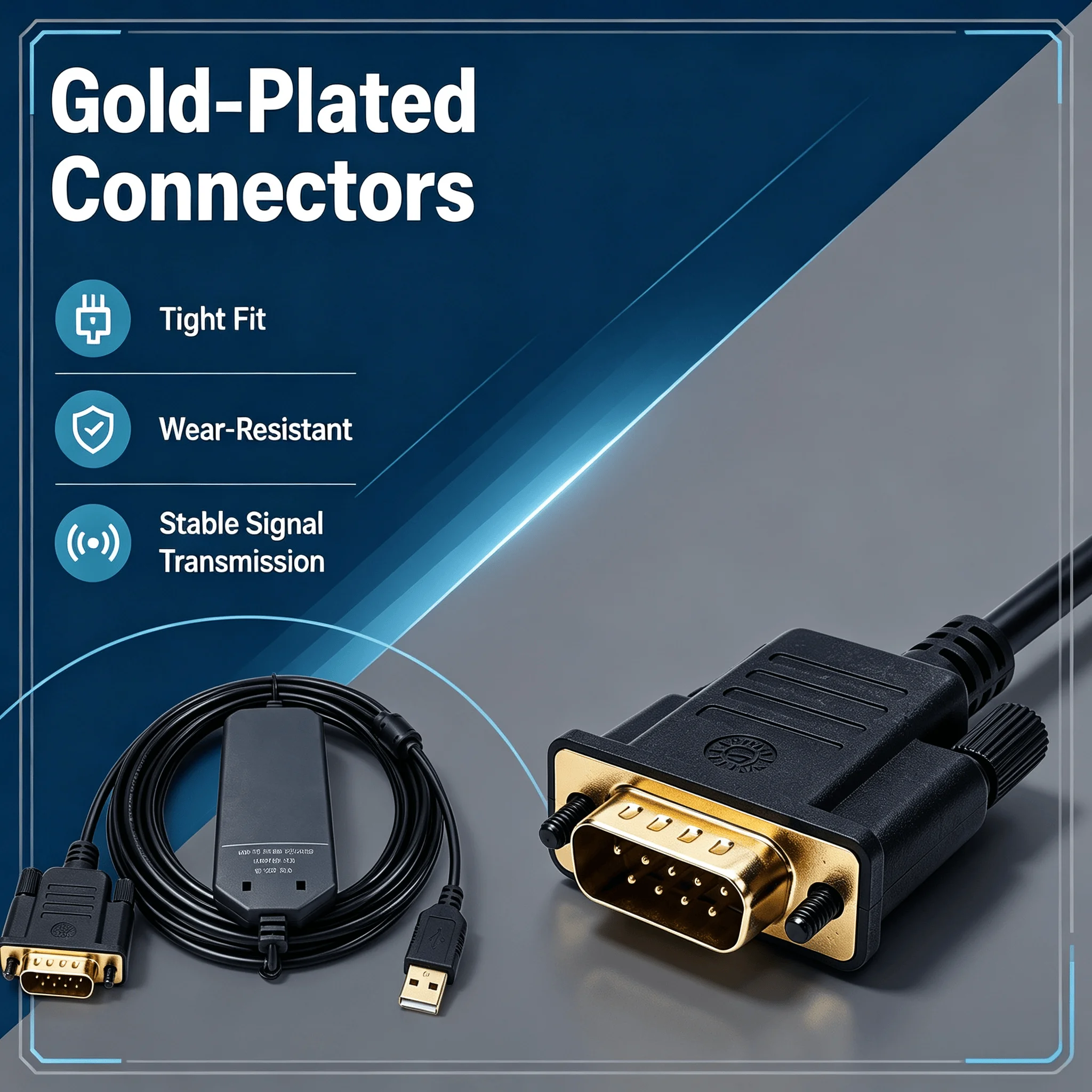 M Isolated Industrial PLC Wire 6ES7901-3DB30-0XA0 USB to RS485 Multi-Master Programming Cable for S7-200 SMART