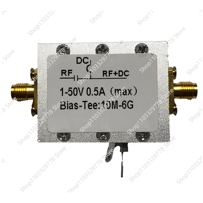 Broadband Radio Frequency Microwave Coaxial Bias Tee RF Blocker 10MHz-6GHz Bias Antenna Analyzer for Telecommunications