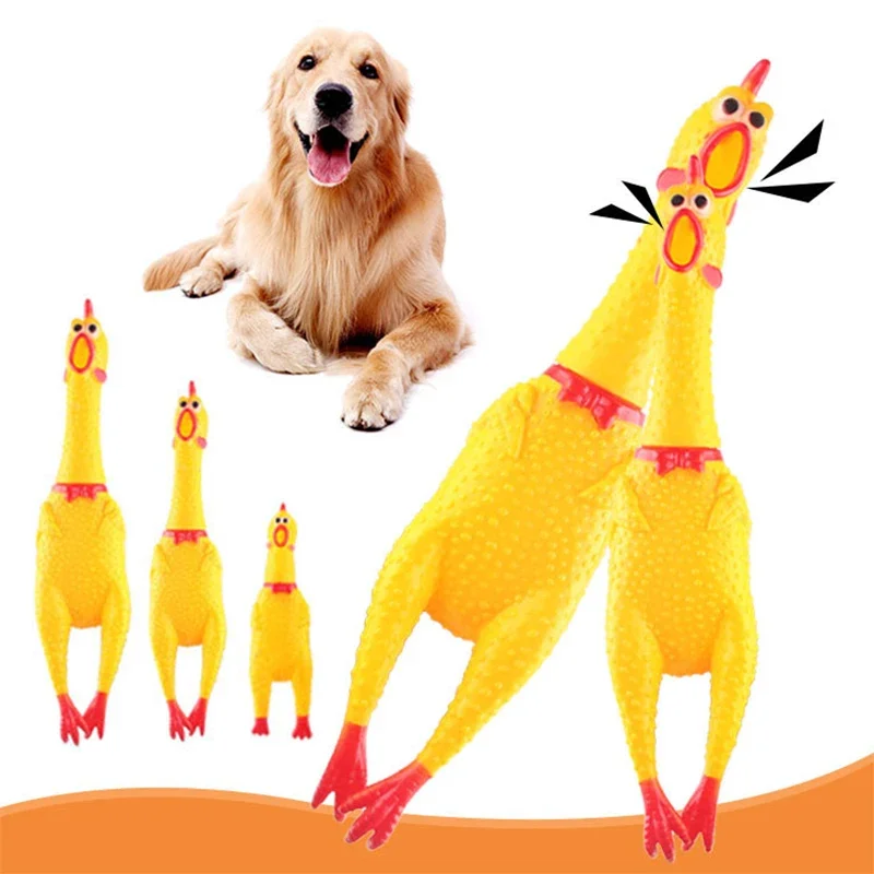 Dog Sounding Toy Screaming Chicken Pet Dog Toy Releasing Chicken Squeeze Screaming Chicken Design Durable Dog Chew Toys Tough