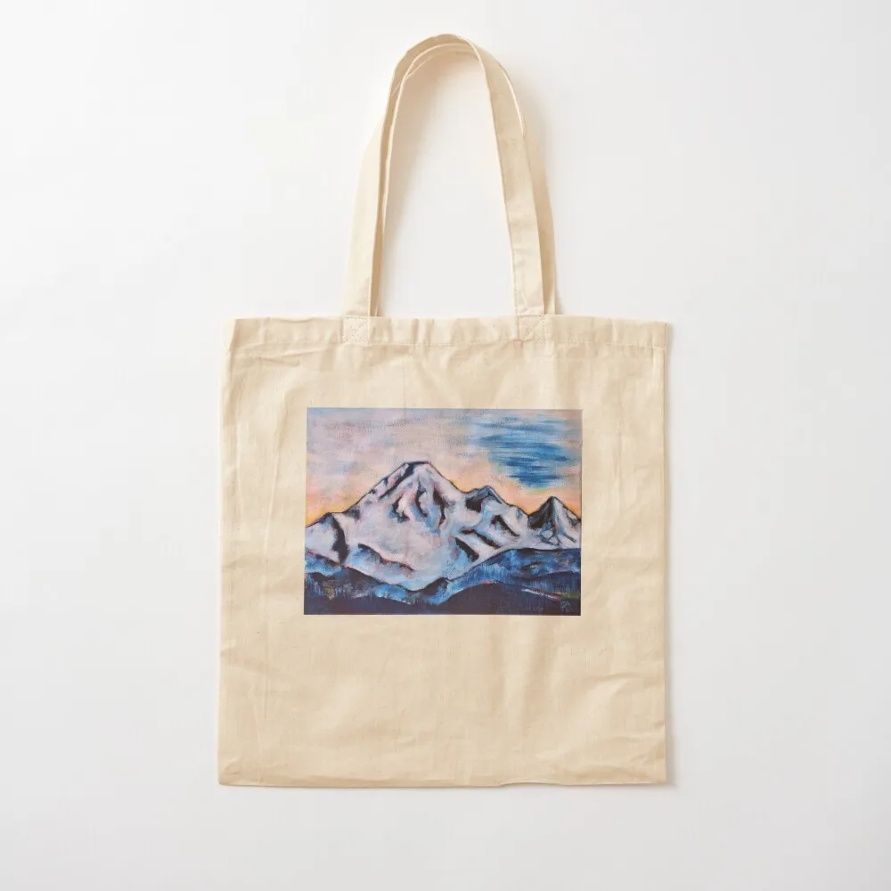 

Mt. Baker Washington Cascade Mountains Tote Bag tote bag men's Lady bags Beach bag Canvas Tote