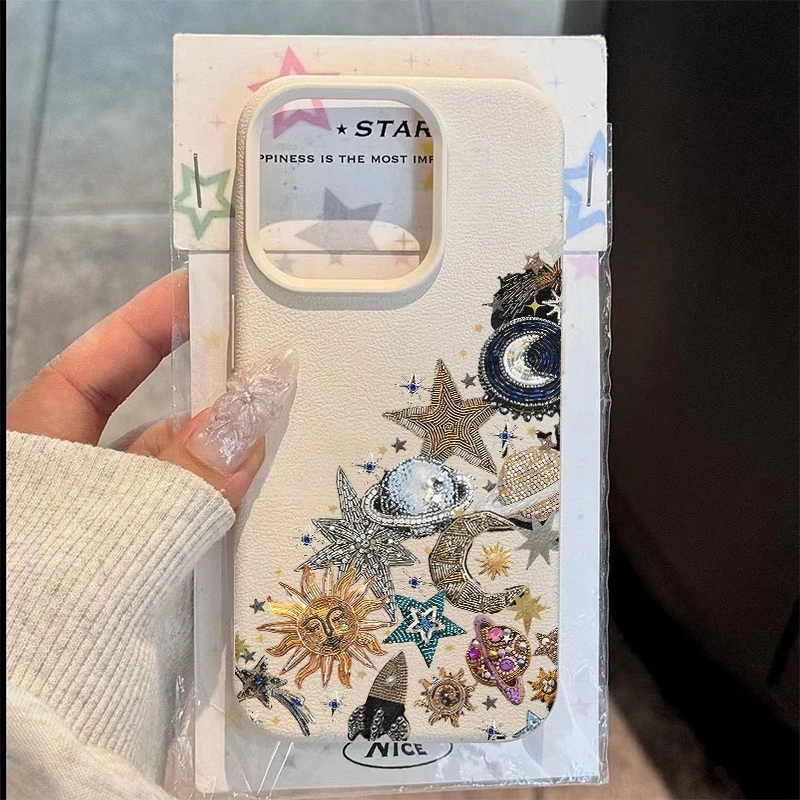 宇宙柄ライチテクスチャiPhoneケース iPhone 17 11 13 14 12 15 16 Pro Max XS X XR 7 8 Plus対応 耐衝撃バンパーカバー