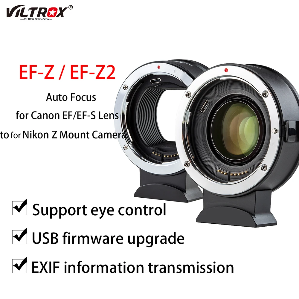 

Viltrox EF-Z 2 Auto Focus Lens Adapter Ring for Canon EF EFS for Nikon Z Mount Mirrorless Camera Nikon Z6 Nikon Z50 Nikon Z7