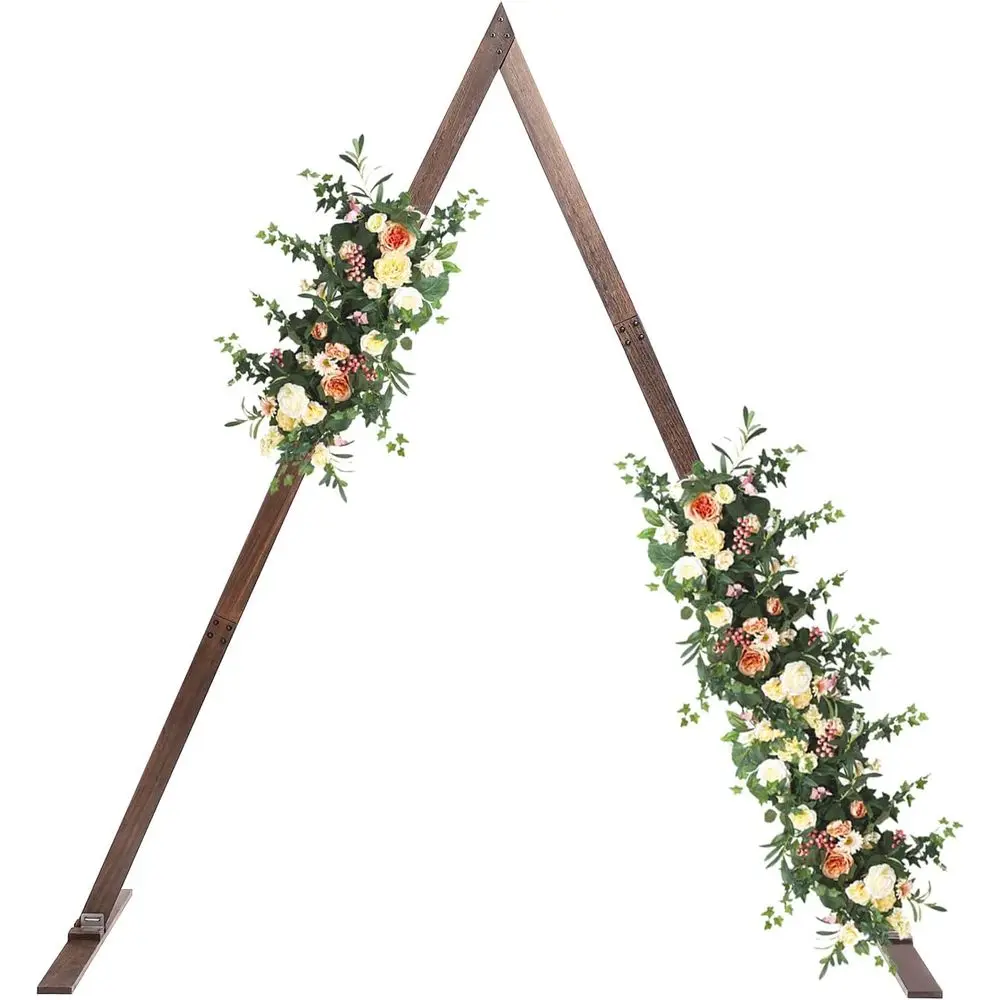 

Elegant Wooden Wedding Arch with Backdrop Stand for Ceremonies and Party Decor
