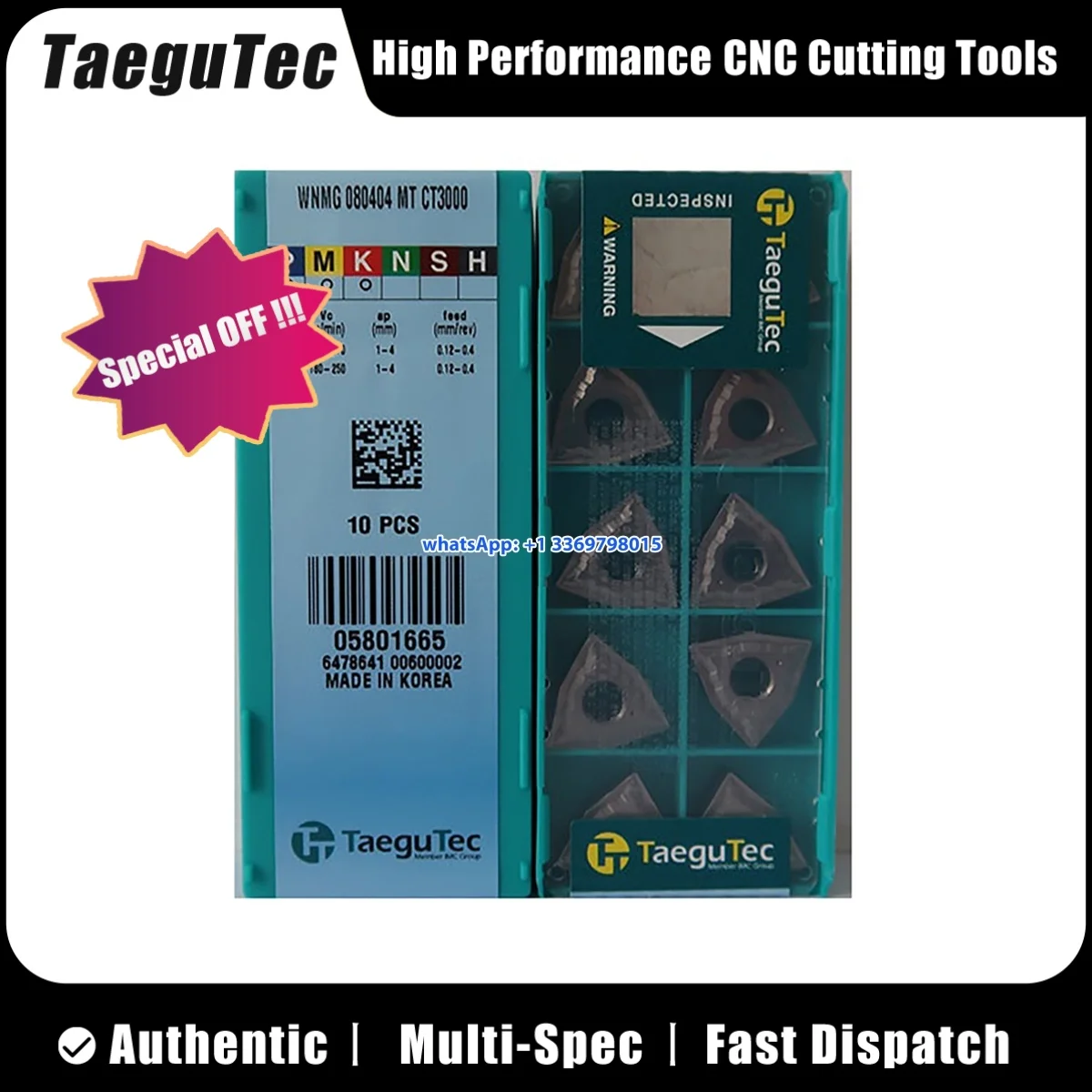 

TaeguTec оригинальный WNGA0804 08 WNMG0804 04 08-EM AB2010 TT9215 токарная вставка 10 шт.