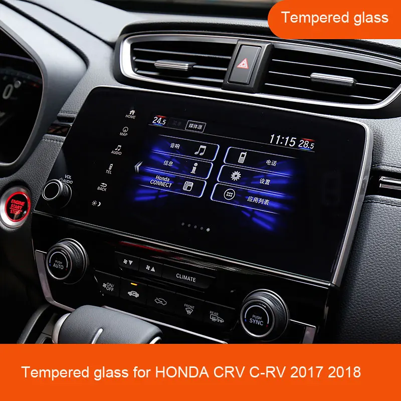 Ekran nawigacji GPS Stalowa folia ochronna do Hondy CR-V CRV 5th 2017 2018 2019 2020 Sterowanie ekranem LCD Naklejka Stylizacja samochodu