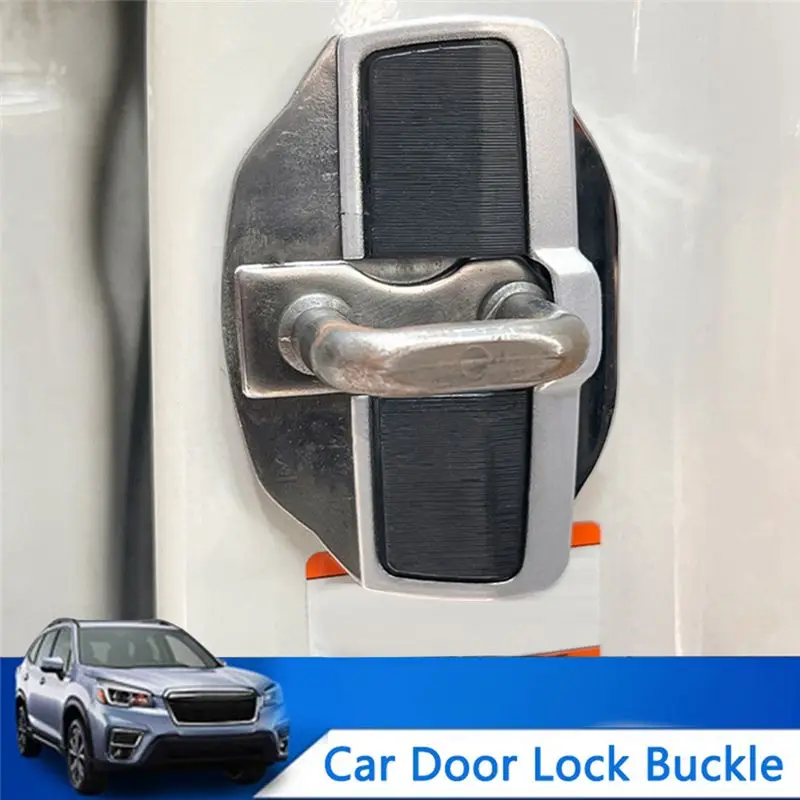 ABSL-4 Set Car For Door Stabilizer Latches Protector Cover Lid For Subaru All Series BRZ XV Forester Legacy Outback Impreza