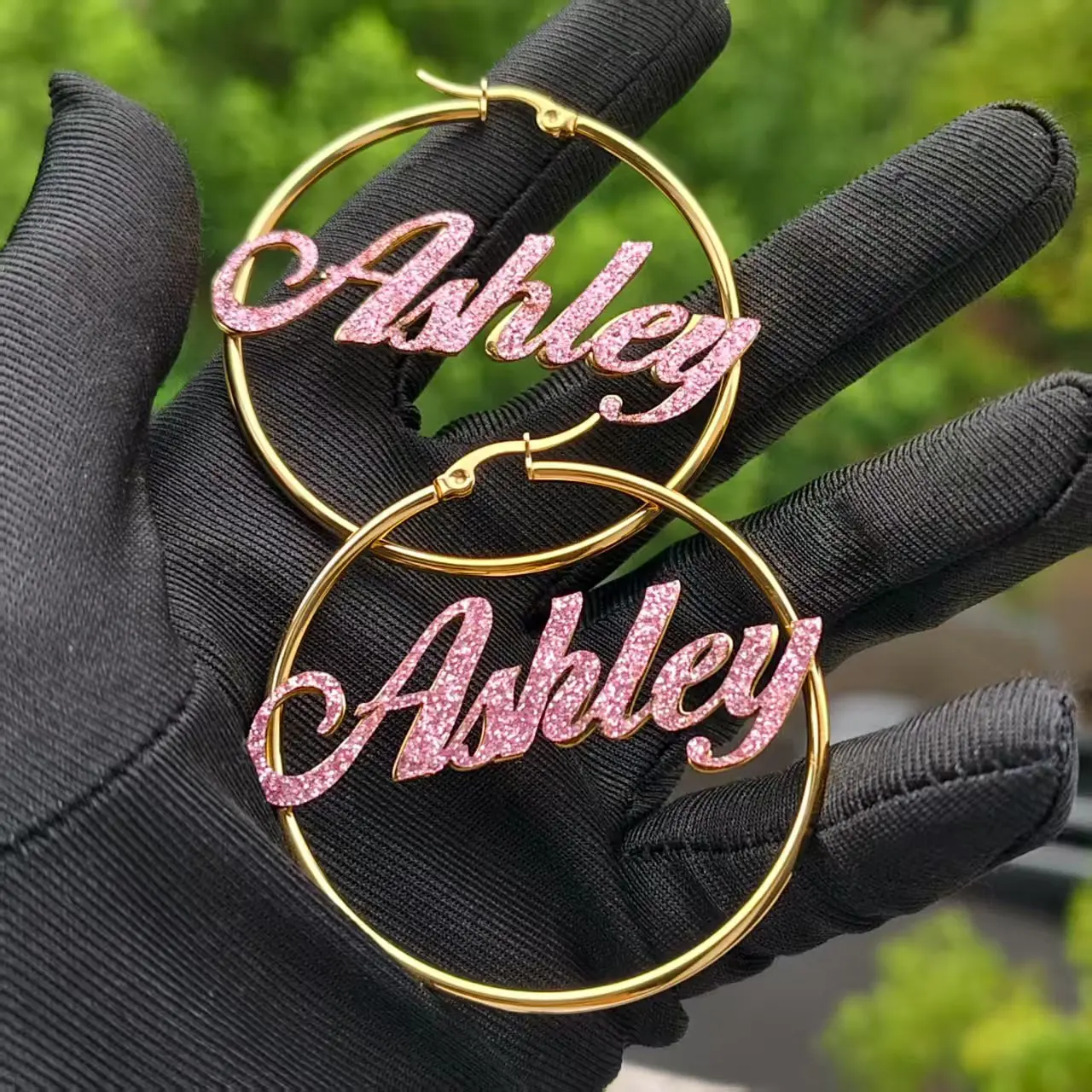 

DCEE New Wholesale Customized Name Stickers Earrings Personalized Letter Stickers Earrings Christmas Gifts Factory Direct Sales