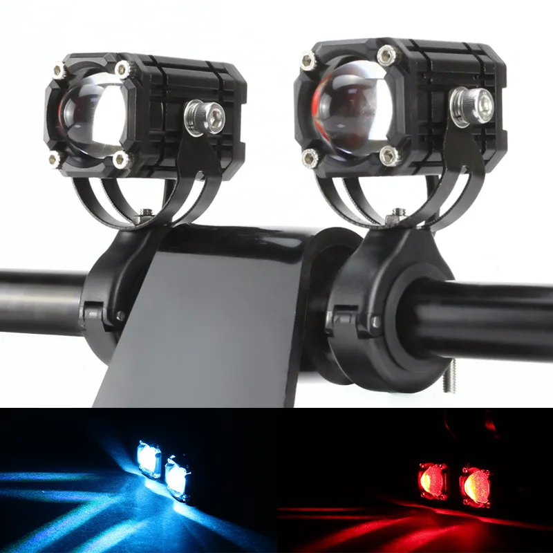 Universal Motorcycles Headlight Fog Light Led Auxiliary Driving Lamp Mini Driving Light Devil Eye Super Bright four-model Lamp