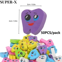 50pcs/bag Dental Eraser Dental Clinic School Gifts Student Eraser Stationery Supplies Mini Eraser Stationery Supplies