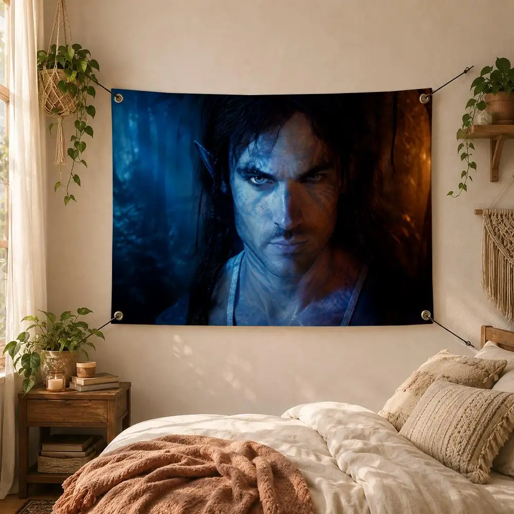 Series Vampire D-Damon Salvatore TVD Flags Decorative Flag Banner for Outdoor Garden Yard Camping Party Home Wall Hanging Decor