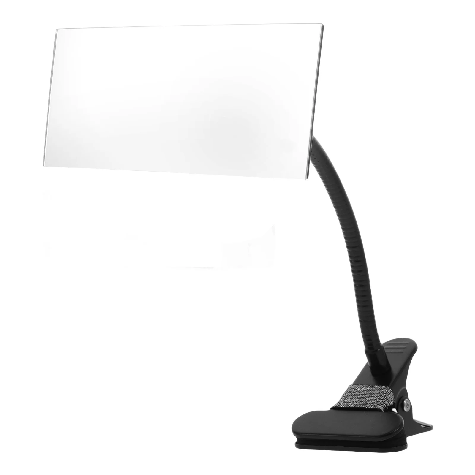 Clip on Security Mirror Black Convex Desk Cubicle Mirror Computer Monitor to See Behind You Personal Safety Rear View Monitor