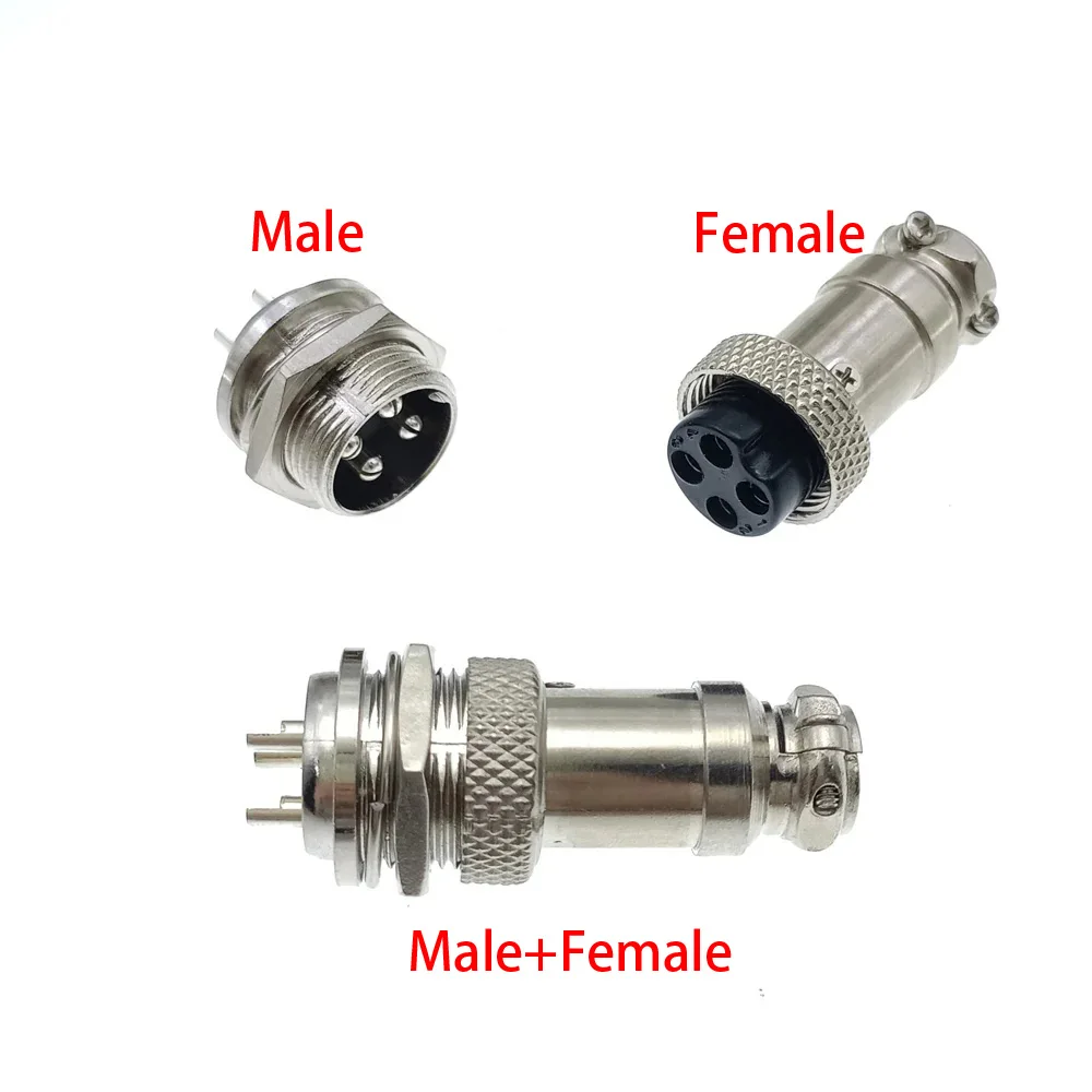 

5PCS GX16 2/3/4/5/6/7/8/9/10Pin 5A 125V Aviation Plug Aviator Socket Instrument Interfaces Male Female Docking Connectors