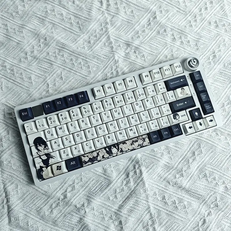 132 Keys Chainsaw Man Lesai Animation Keycaps Cherry Sublimated PBT Beautiful Girl High Value Key Cap for 61 68 75 84 87 98108