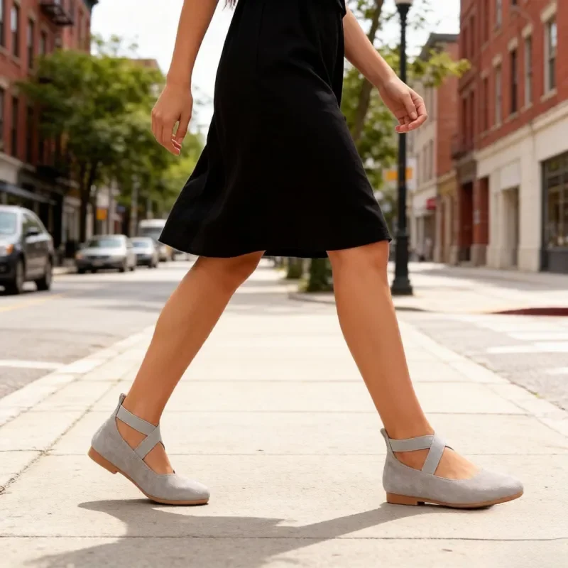 Women's European & American Style Flat Round-Toe Casual Shoes,  Bow-Tie Slip-On Shoes, Foreign Trade Large Size Ballet Flats
