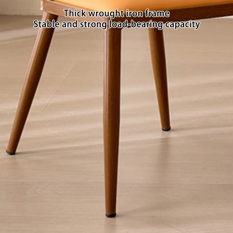 خمر الروطان مسند الظهر الطعام كرسي مع إطار الحديد الراحة الجلود مقعد مطعم كرسي المنزل الحديث المطبخ غرفة المعيشة كرسي