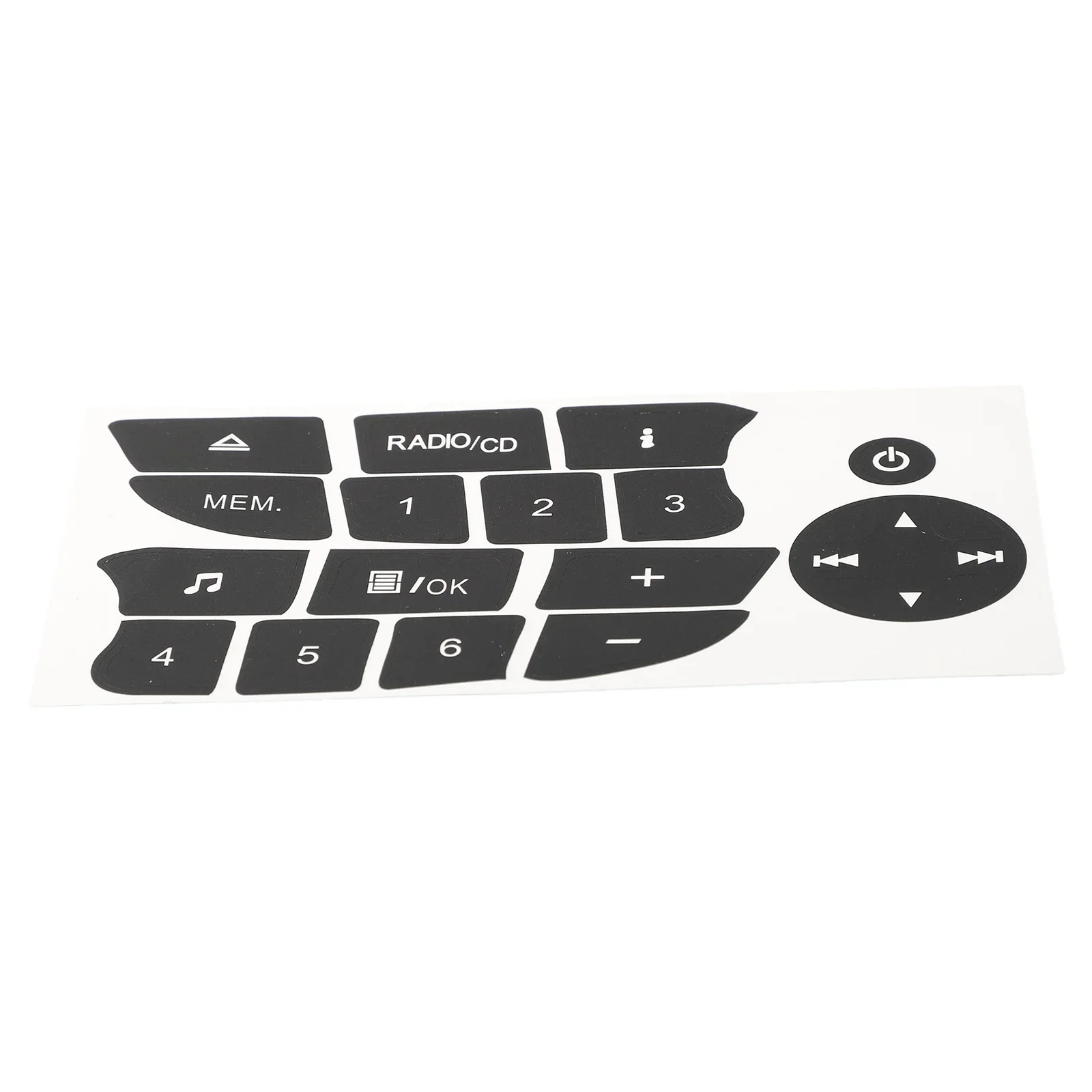 Black Vinyl Radio CD Button Decal For Renault For Clio 2009 2011 And Megane 2009 2011 Dashboard Audio Switch Repair