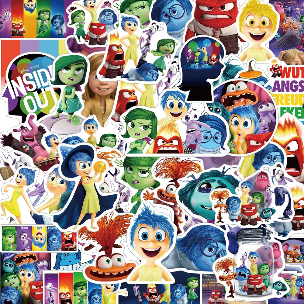 10/30/50pcs Disney Anime Inside Out 2 Graffiti Stickers Decals Kids Toys Decoration Scrapbook Laptop Notebook Stationery Sticker