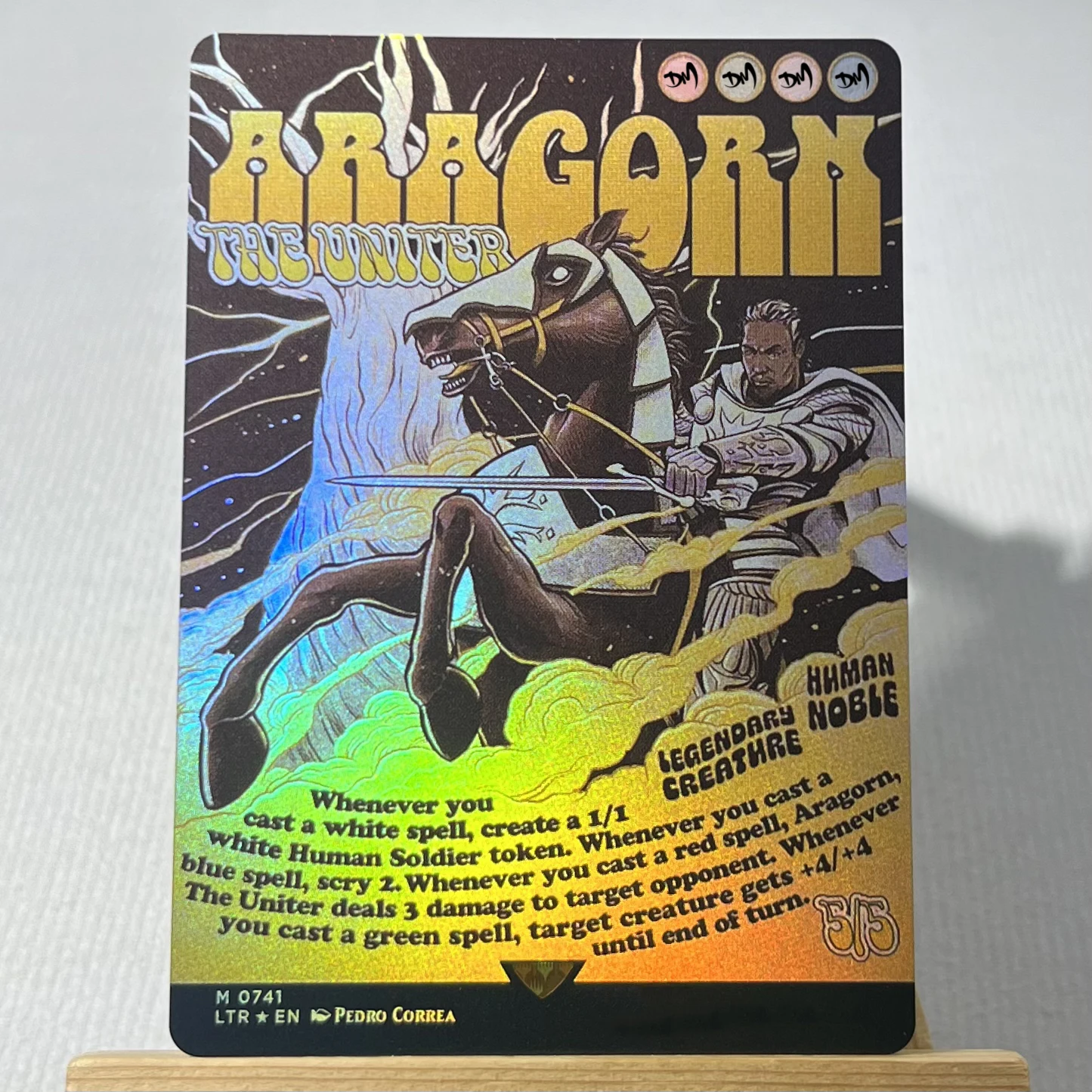 LTR FOIL3-02 Tcg proxy magic cards Gandalf the White The Watcher in the Water Spiteful Banditry Sauron, the Dark Lord gather image 3