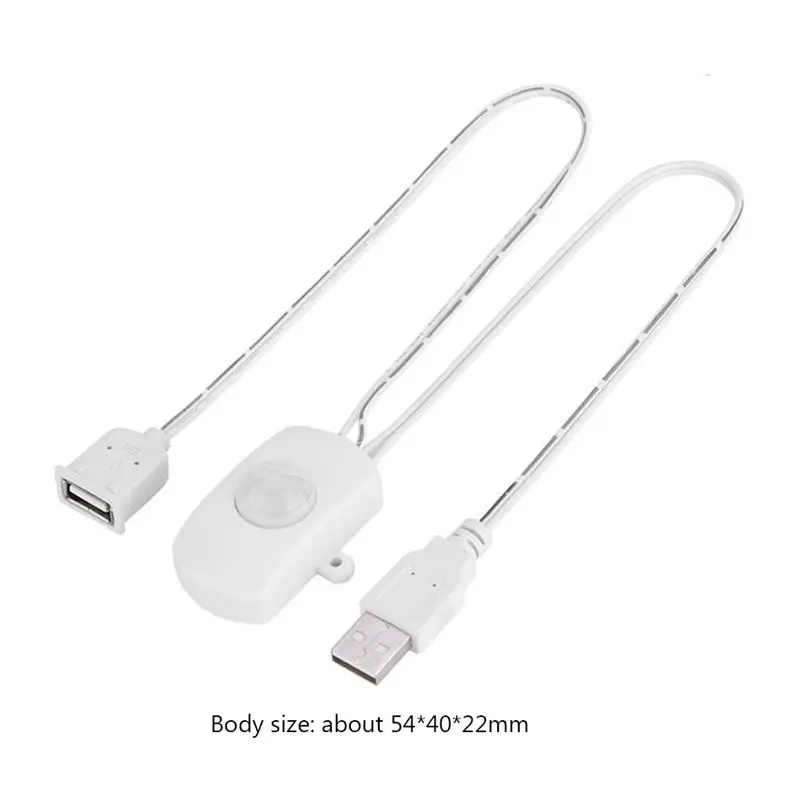 AB25-5 Pcs Infrared Motion Detector Sensor Switch DC 5V/12V/24V USB PIR For LED Light Strip Intelligent Body Motion Sensor White
