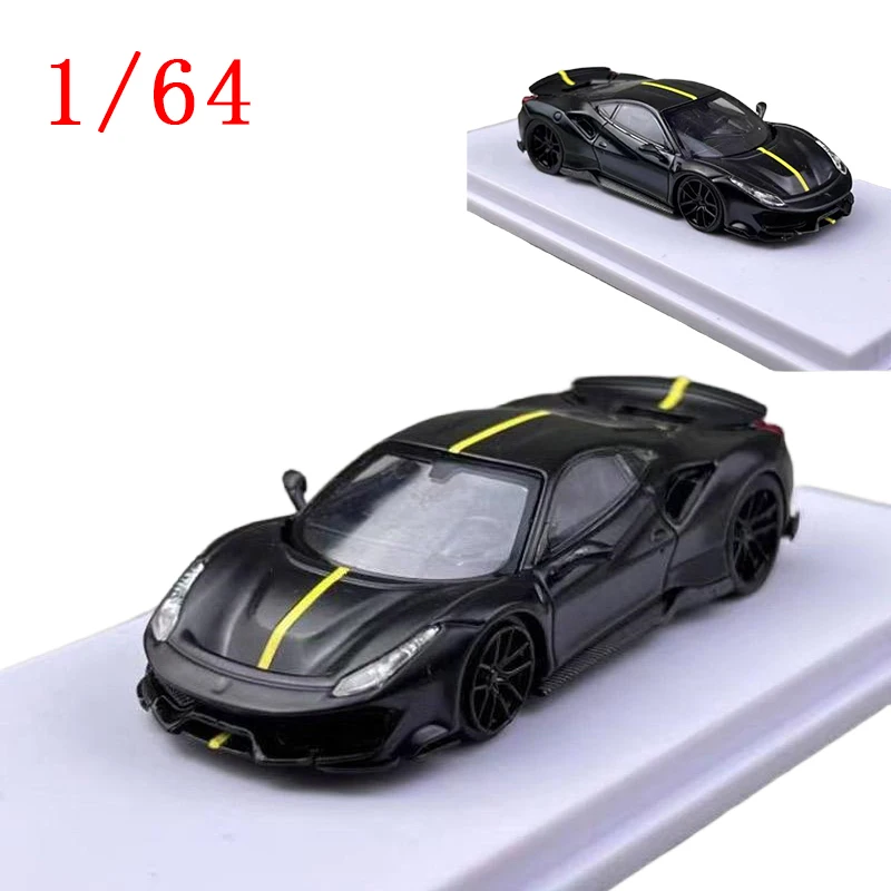 Diecast 1/64 Scale Model Car Ferrari Novitec 488 Pista Alloy Car Model Ferrari 488 Play Vehicles Toys for Boys Original Box