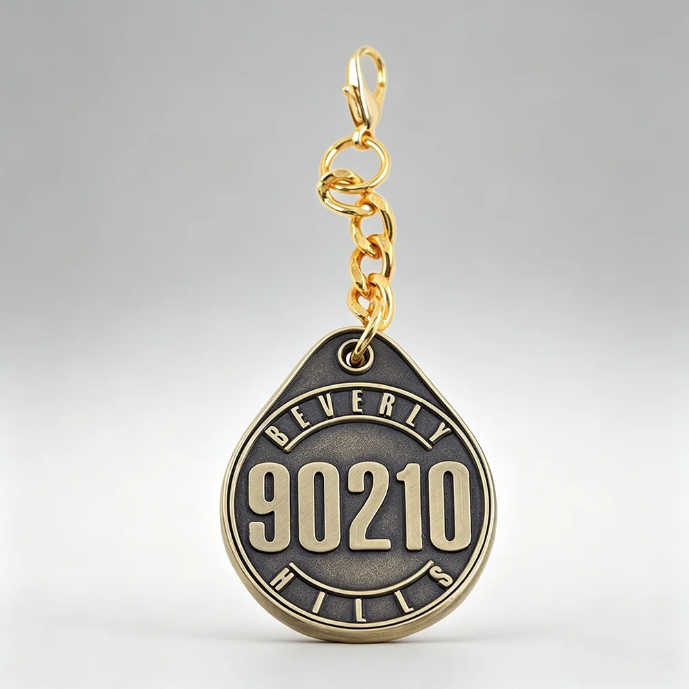 Beverly Hills 90210 Retro-Schlüsselanhänger, klassischer TV-Serien-Themen-Emaille-Schlüsselring, nostalgisches Schmuckgeschenk für Fans – Detail 6