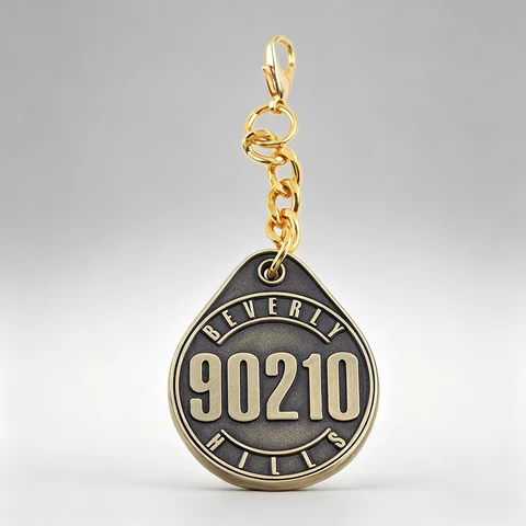 Beverly Hills 90210 Retro Keychain Classic Tv Series-Themed Enamel Keyring Nostalgic Jewelry Gift For Fans