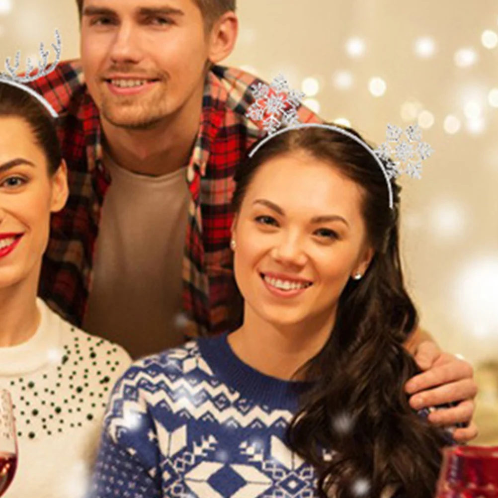 

Adorable Snowflake Headband Metal Hairband for Christmas Party Holiday Carnival Cosplay Snowflake Hairpiece Festive Hair