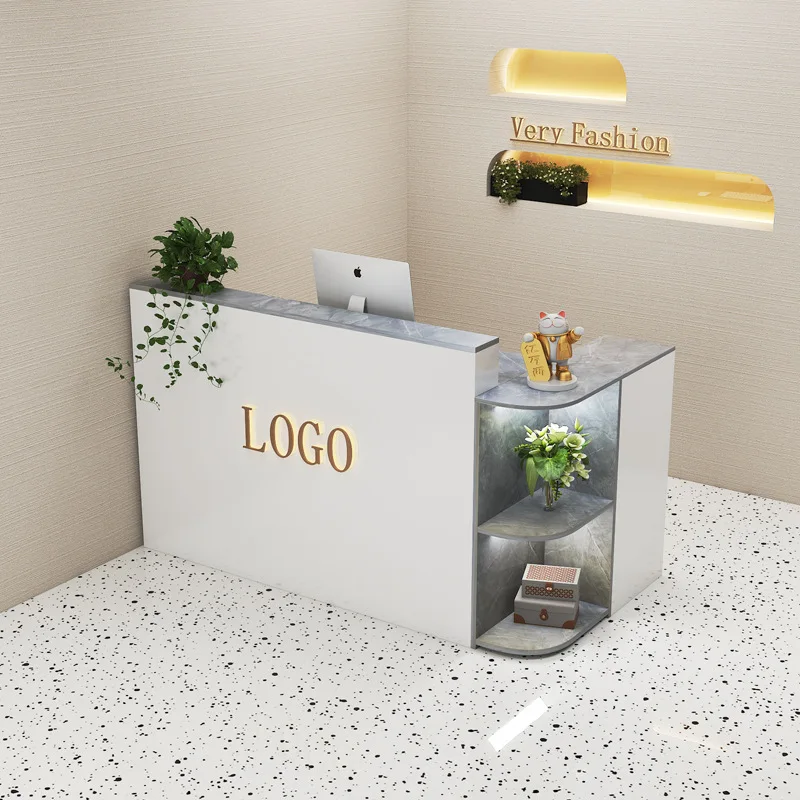 

Simple modern checkout page counter clothing store bar table women's clothing store small front desk haircut manicure reception