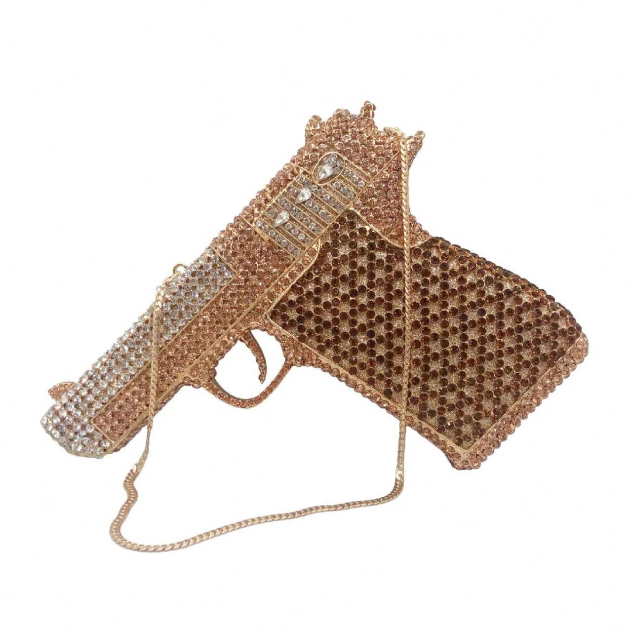 NONE Pistol Drop Rhinestone Bridal Clutch 4