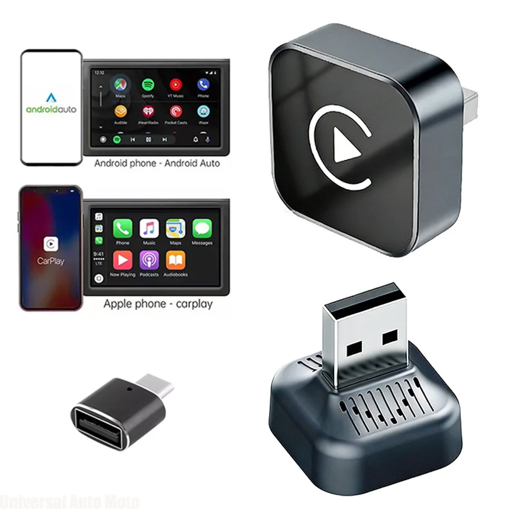 2026 Upgraded Wireless CarPlay Adapter Plug‑and‑Play CarPlay Dongle for iPhone Android Fast Stable Connection to Wireless