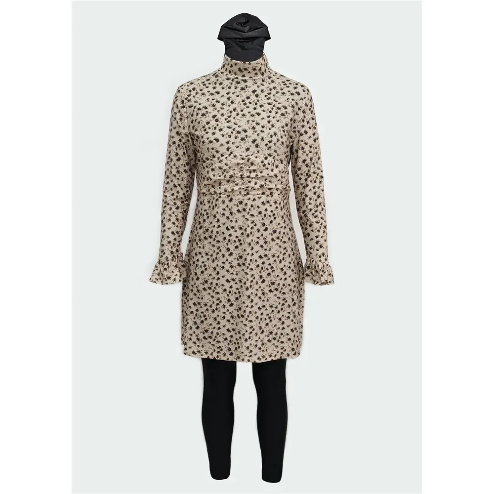 

Burkini Femme Musulmane Maillot De Bain женский мусульманский купальник с принтом хиджаб купальник топы брюки комплект исламский купальный костюм пляжная одежда