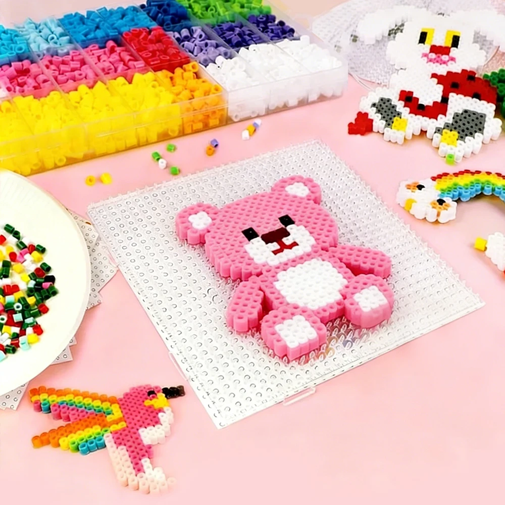 12000pcs 2.6mm Perler Beads Craft Kit 24 Vibrant Colors with Multiple Tools Pixel Art Creative Perler Beads Handmade Decoration view 4