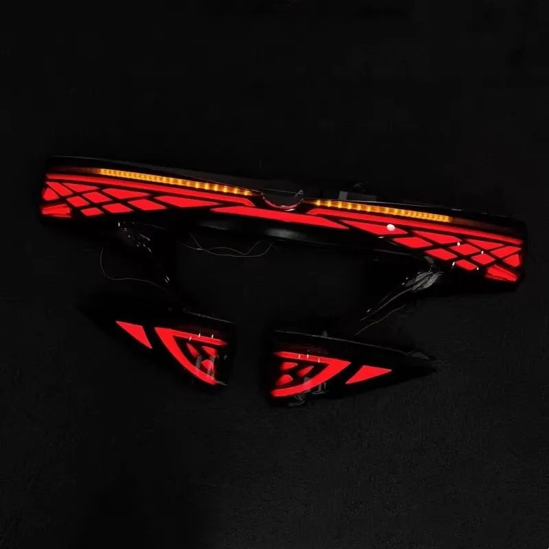 عكس ضوء الفرامل من خلال مجموعة مصابيح لسيارة Toyota Alphard Vellfire 40 الضوء الخلفي المعدل مع إشارة الانعطاف الديناميكية