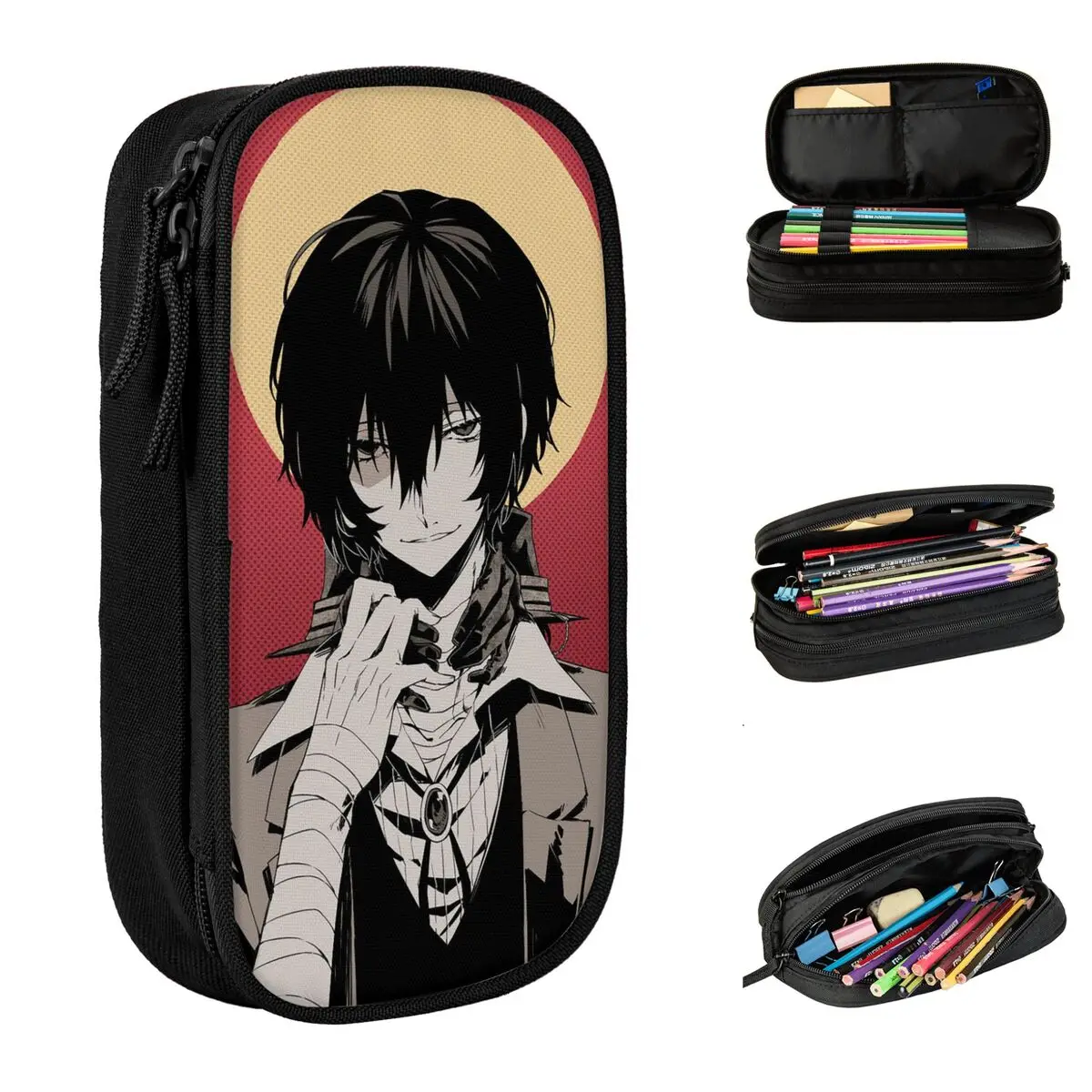 Ryuunosuke Akutagawa пеналы Bungou Stray Dogs аниме пеналы коробка для ручек для студенческой сумки школьные принадлежности канцелярские принадлежности