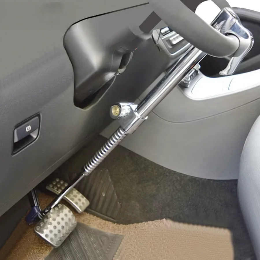 General Motors Brake Lock Steering Wheel Lock Retractable Double Hook Car Clutch Pedal Lock Security Anti-theft Auto Parts