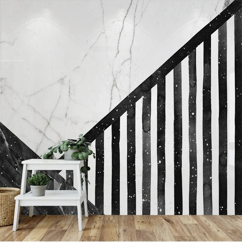 

MU8625 Wallpaper Modern Marble Textures for TV Sofa Background Wall Murals 3D Wall Coverings for Living Room Interior Design