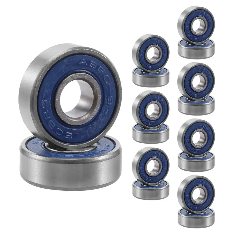 A93E-16Pcs Professional Frictionless ABEC 9 Skateboard Roller Wheels High Precision Shafts Bearing Steel Spare Bearings