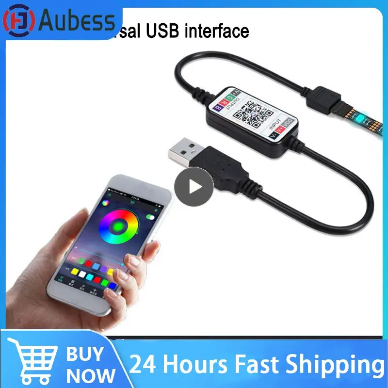 Universal Mini Wireless 5-24V Smart Phone Control RGB LED Strip Light Controller USB Cable 4.0 For Hotel Bar KTC Home