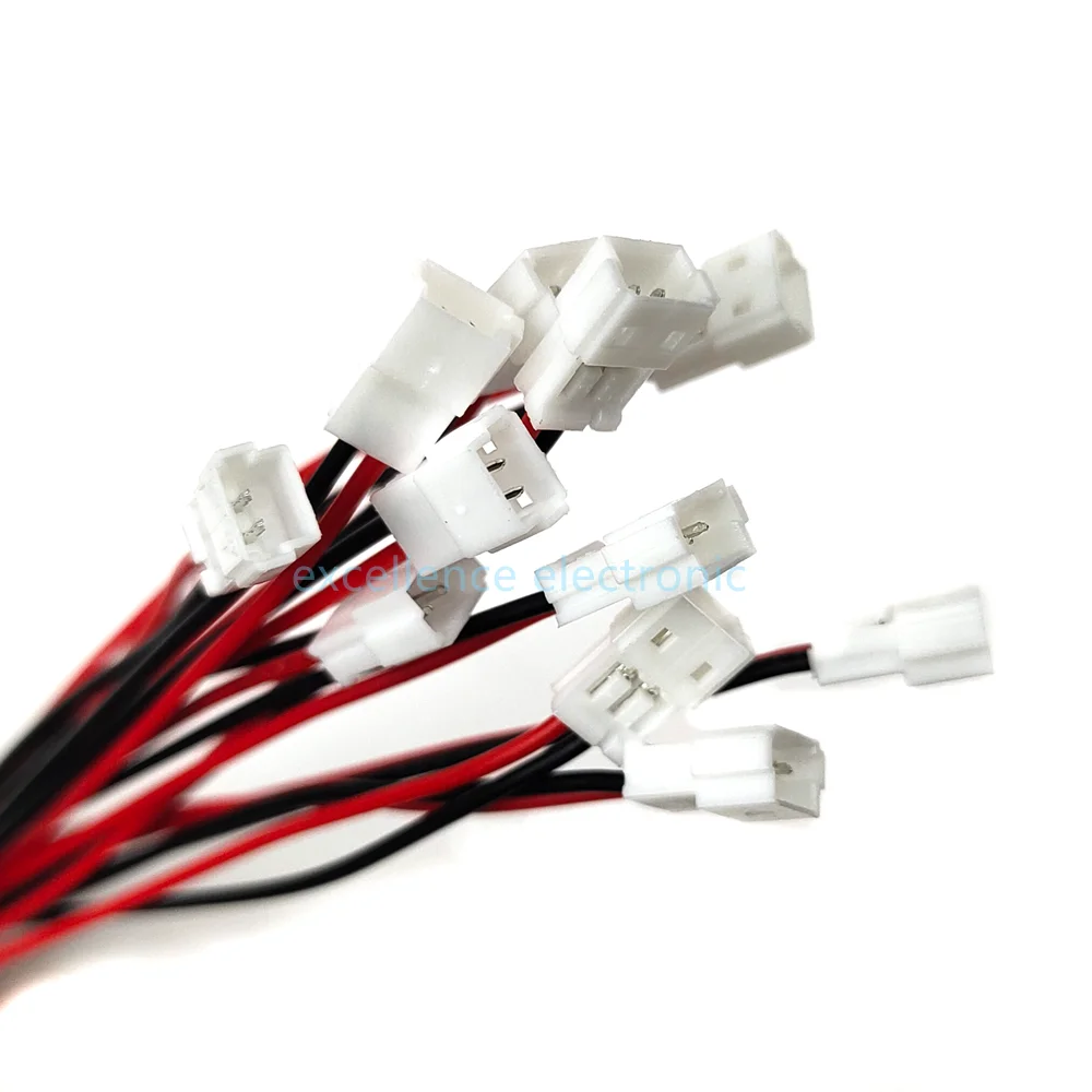 10pairs JST ZH1.5mm 2PIN Micro Electrical Male and Female Connector Plug with 150mm 24AWG Wire Cables