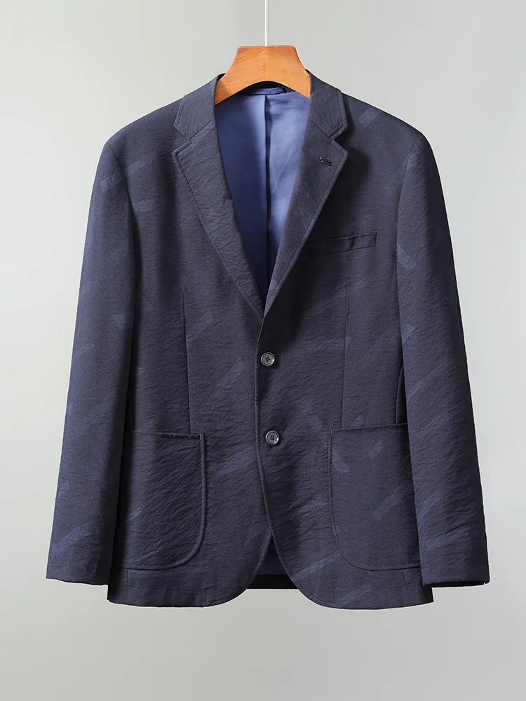 

Модный мужской повседневный классический пиджак с цветочным узором и отложным воротником, осенняя новинка, деловой повседневный пиджак с длинными рукавами