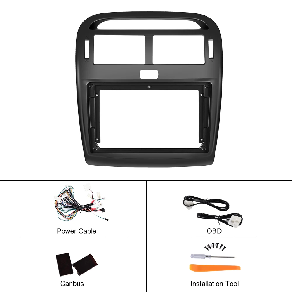 Podofo-إطار بلاستيكي راديو سيارة أندرويد ، لوحة مخصصة ، 2 Din ، 9 "، لكزس LS430 2001-2006 ، Canbus وصندوق تكييف الهواء