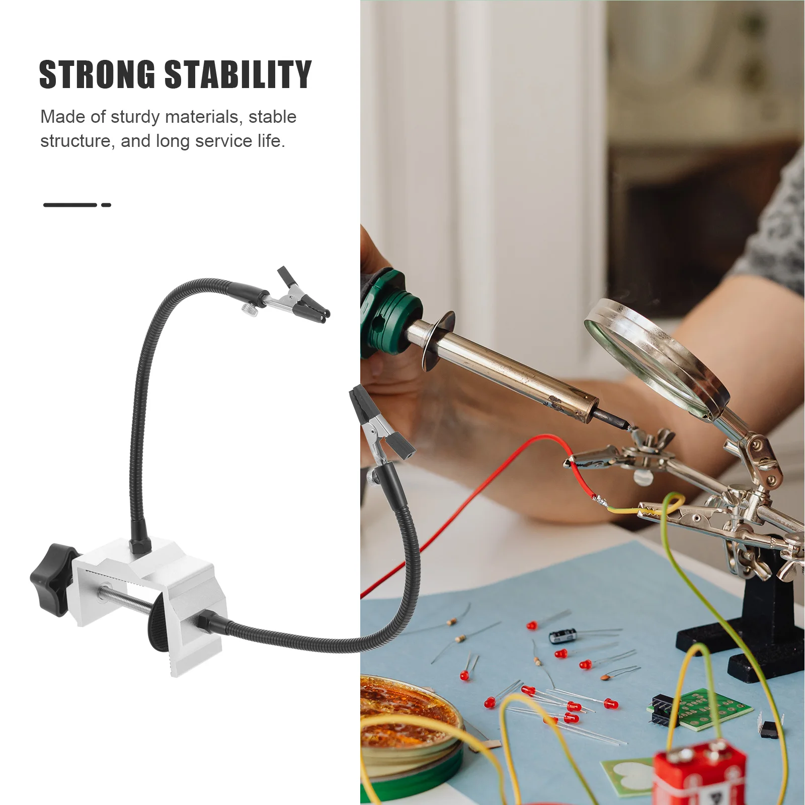 

1pcs Welding Tool Holder Set Soldering Station Clamp 2 Claw Welding Clamps Multi-Functional Strong Stable Anti-Slip Anti-Static