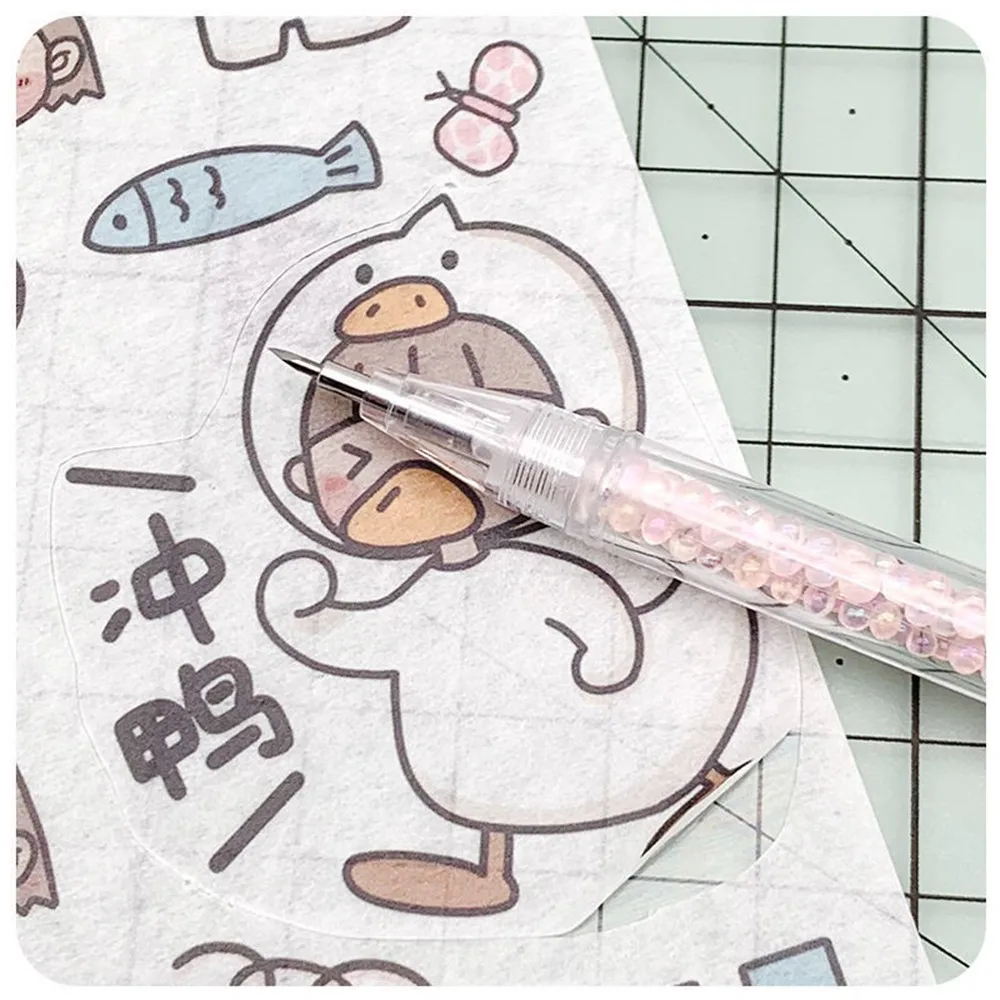 Ins Style Bubble Pen Cutter Hand Account Sticker Paper Cutting Utility Knife DIY Craft Hand Tools Stickers Paper Cutter Knife