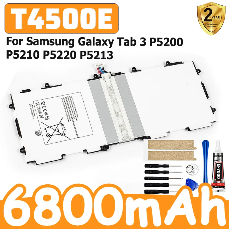 New 6800mAh Battery For Samsung Galaxy Tab3 P5200 P5210 P5220 P5213 For Samsung Tablet T4500C T4500K T4500E