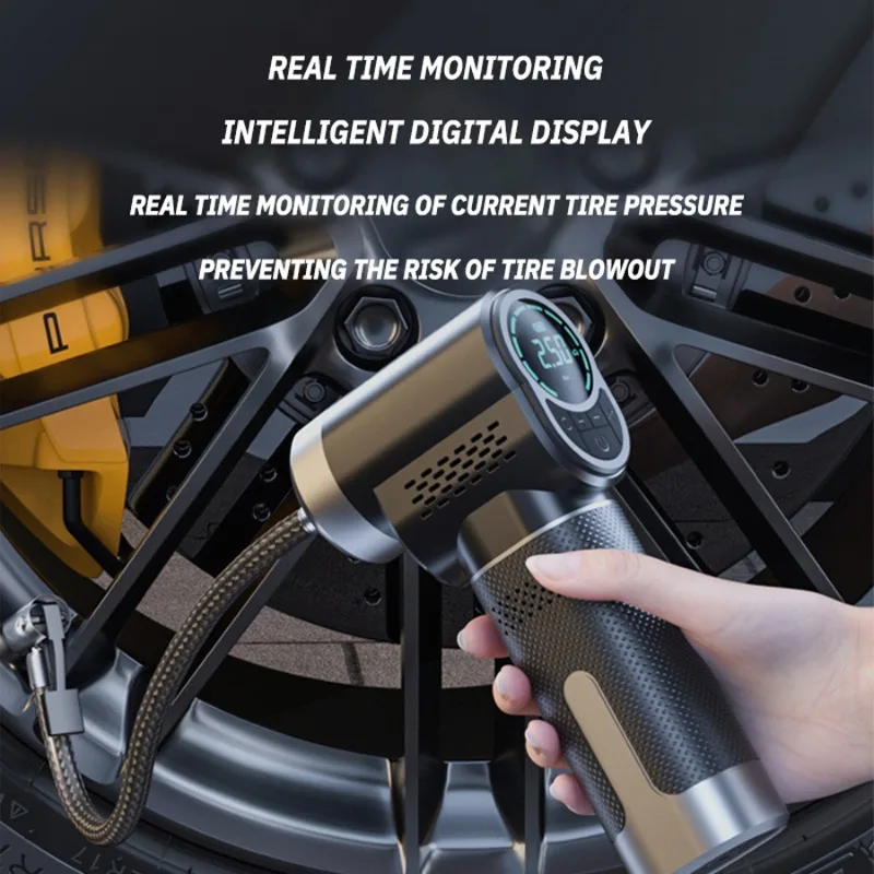 Car air pump Electric portable handheld air pump tire inflator Wireless intelligent digital inflator